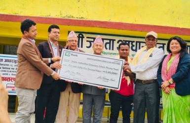 क्विन्स बुद्ध लायन्स क्लब न्यू योर्कको सहयोगमा मोरङको बिद्यालयमा शौचालय निर्माण